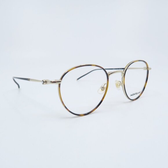MontBlanc MB0162O 003 48mm Havana/Gold, New Men's Eyeglasses Frames. - Picture 1 of 10